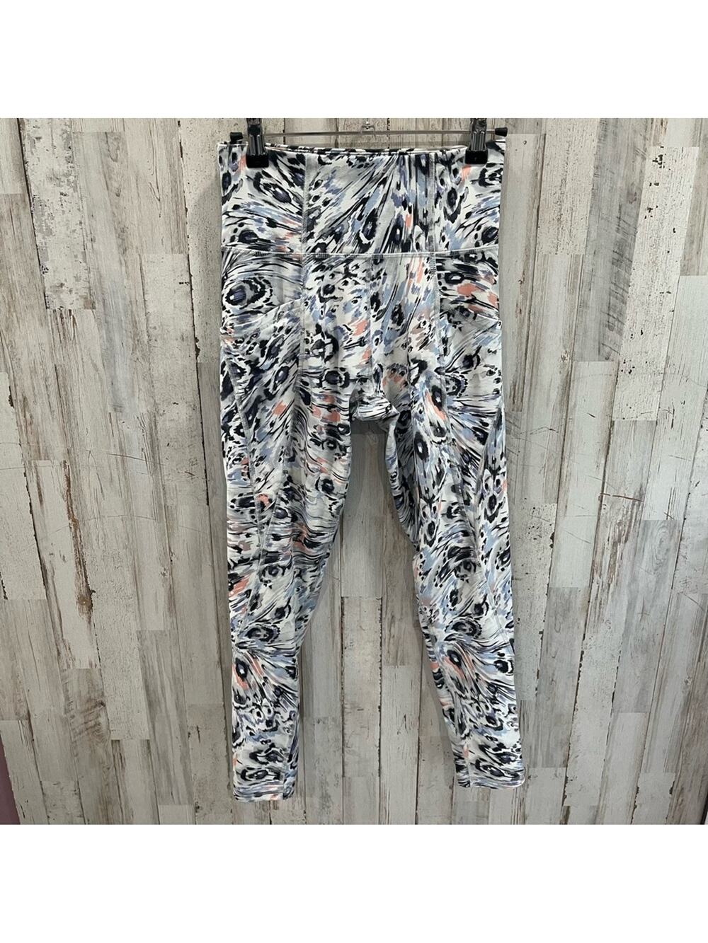 Freely Academy High Rise Patterned Crop Leggings Womens Small